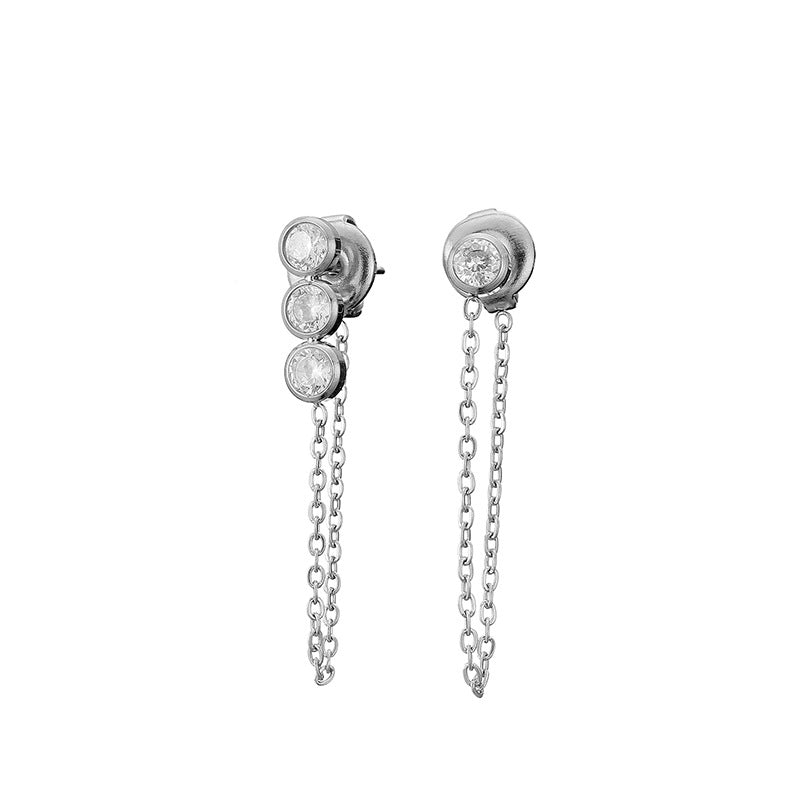 Bezel Stud Earrings