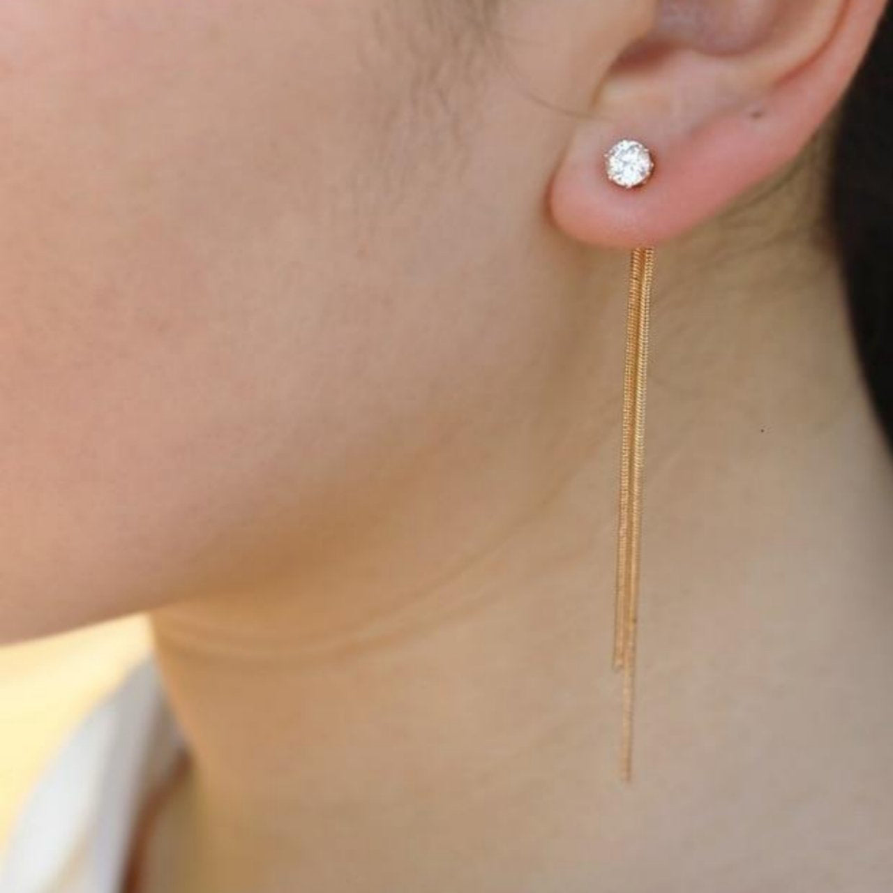 Long Chain Drop Earrings