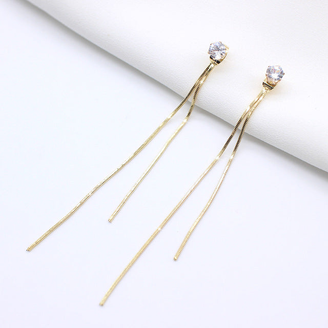 Long Chain Drop Earrings