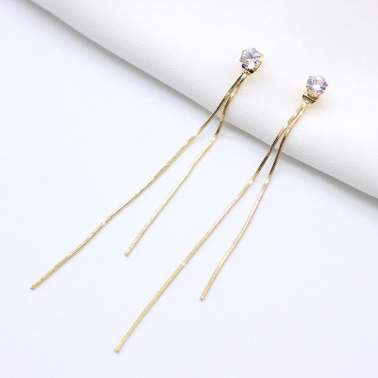 Long Chain Drop Earrings