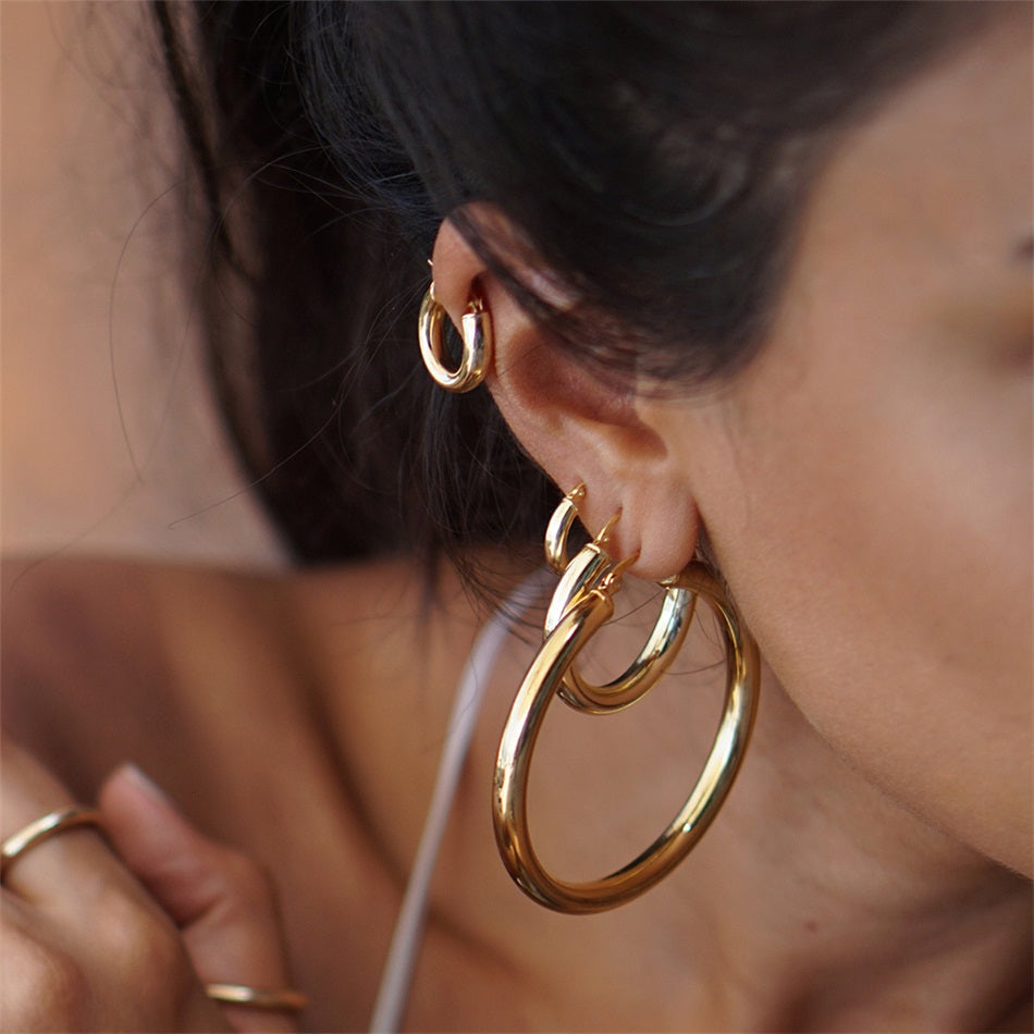 Rounded Hoop Earrings
