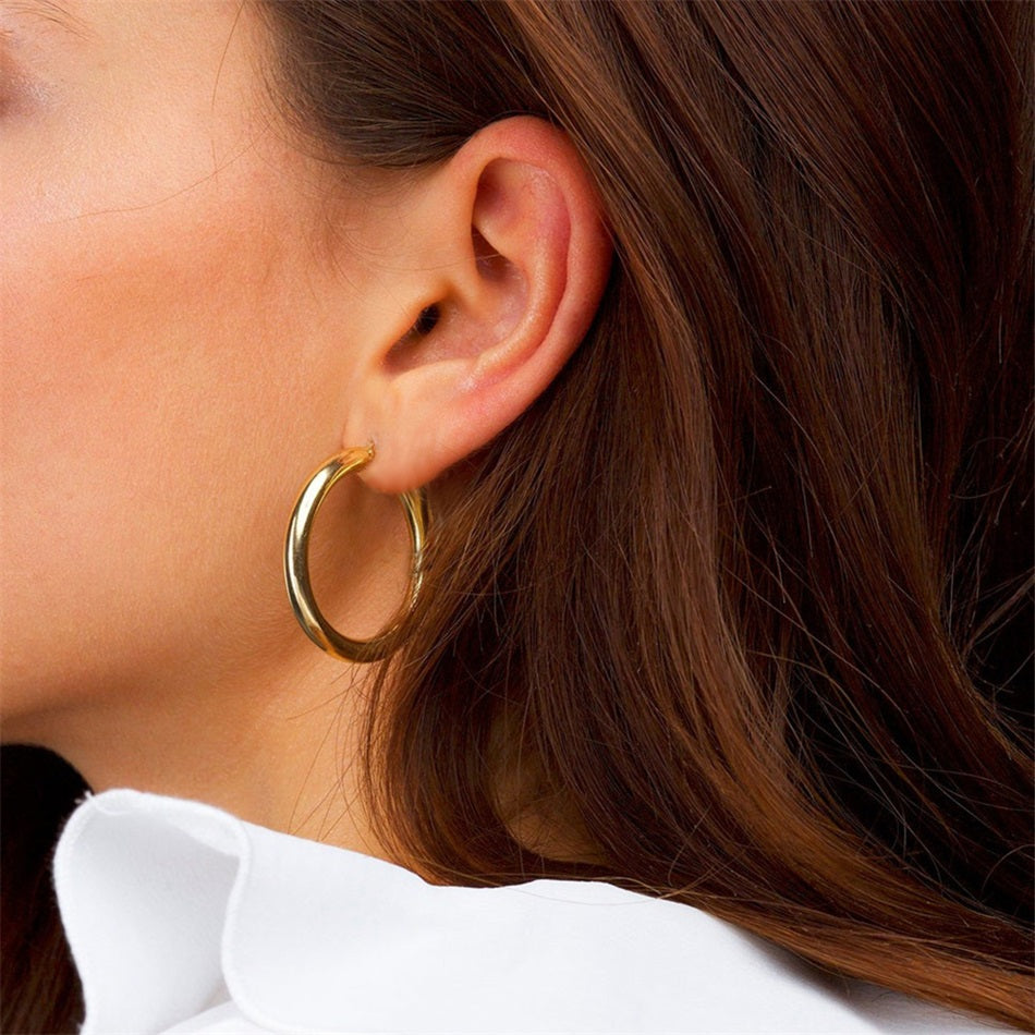 Rounded Hoop Earrings