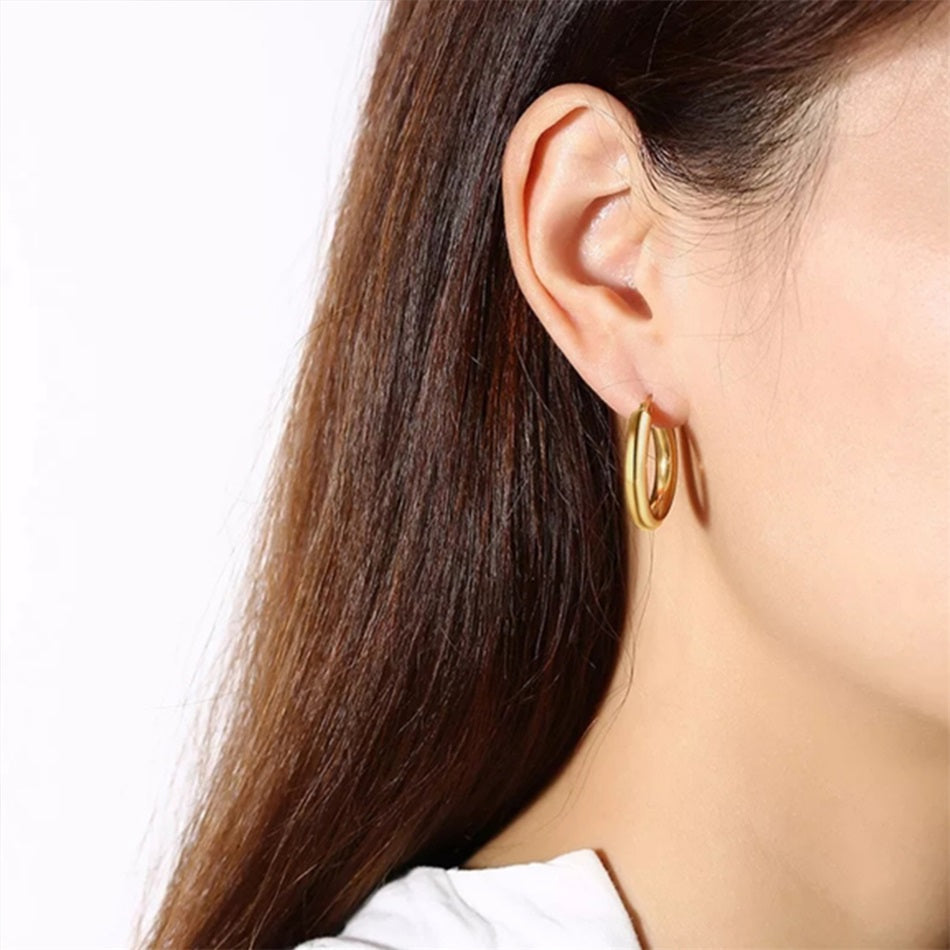 Rounded Hoop Earrings