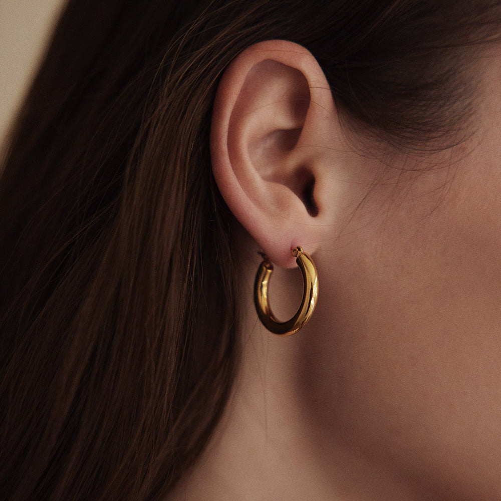 Rounded Hoop Earrings
