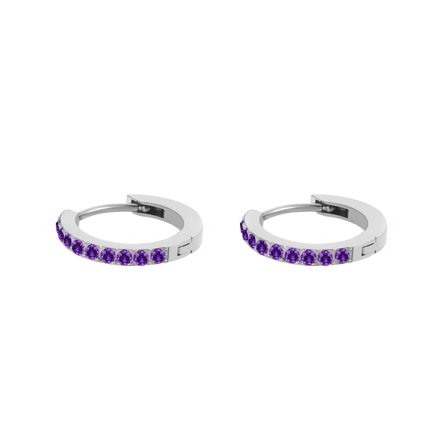 Gem Huggie Hoops