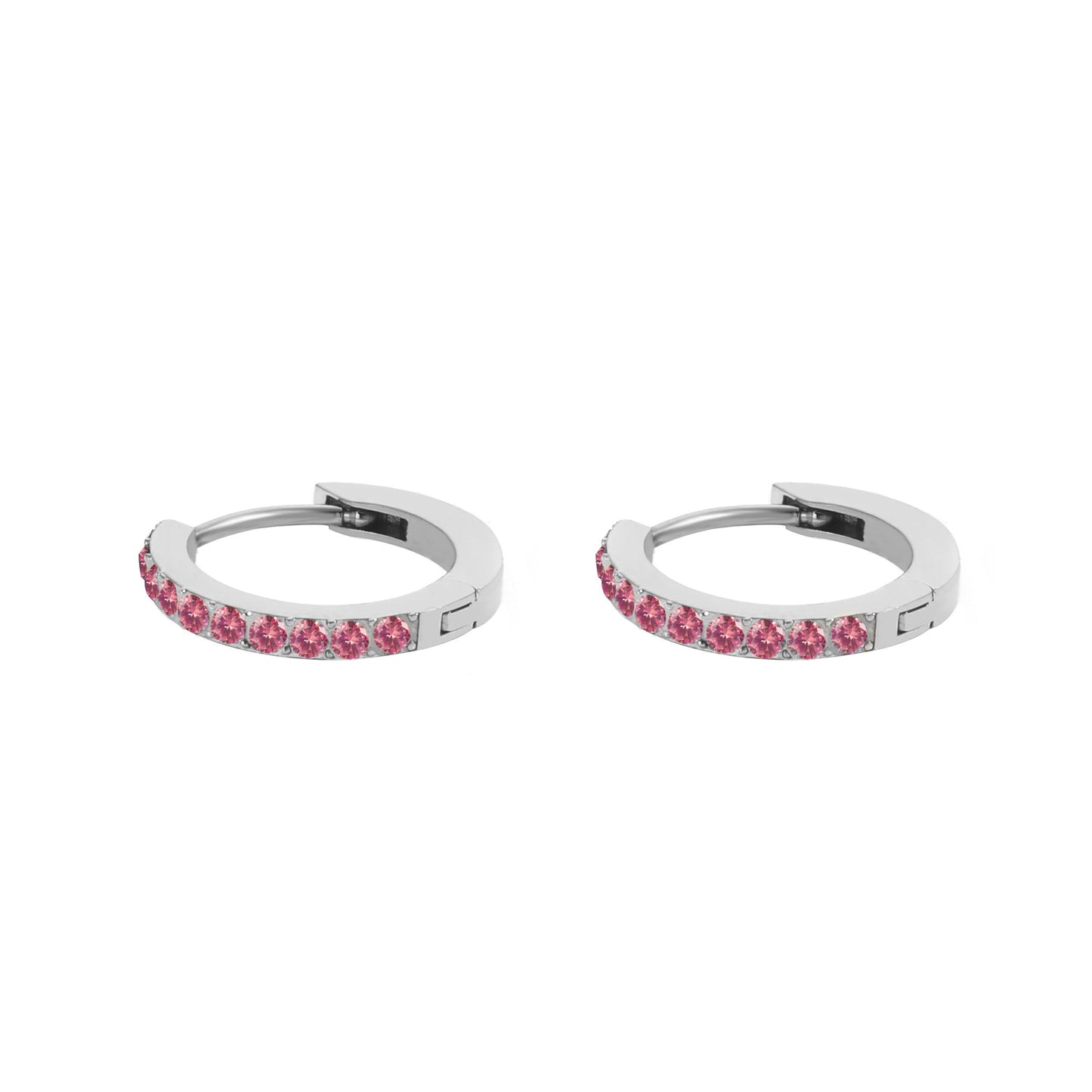 Gem Huggie Hoops