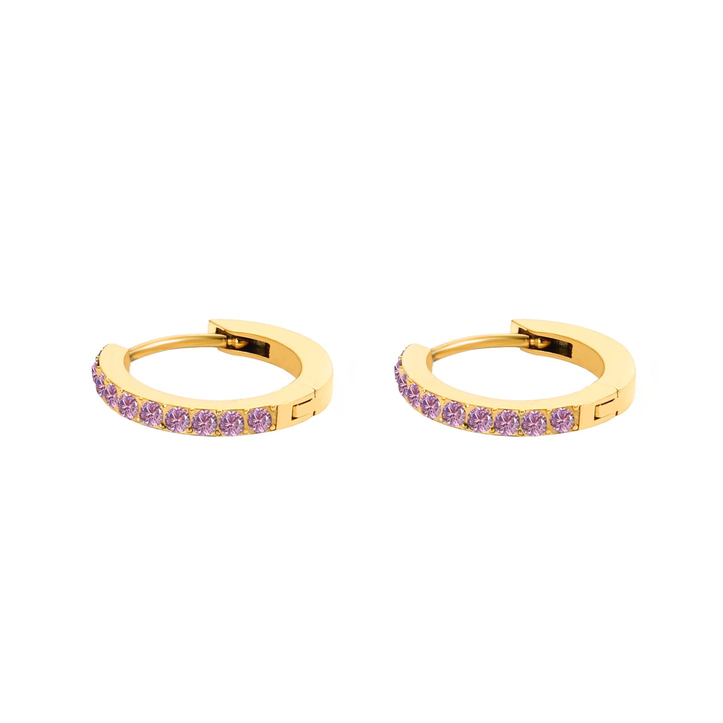 Gem Huggie Hoops