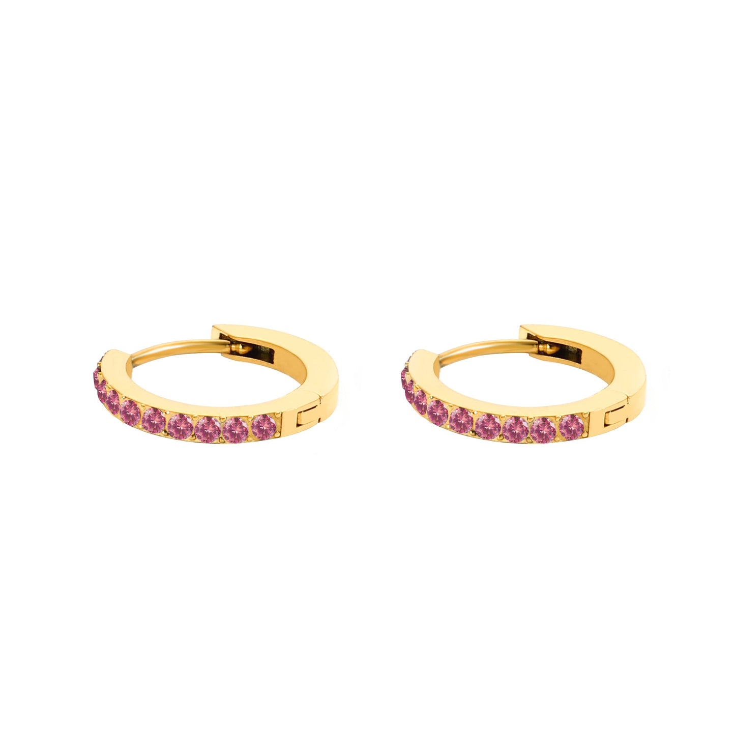 Gem Huggie Hoops