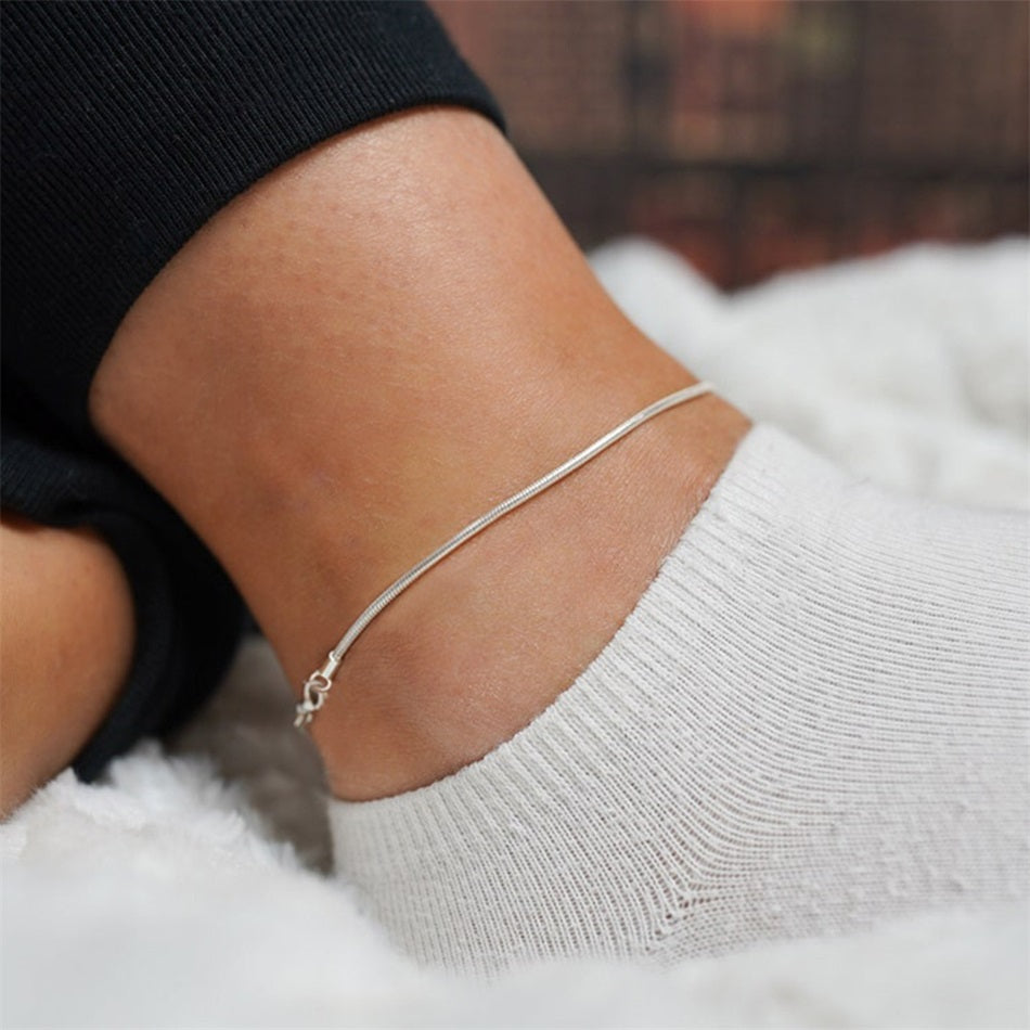 Round Snake Chain Anklet