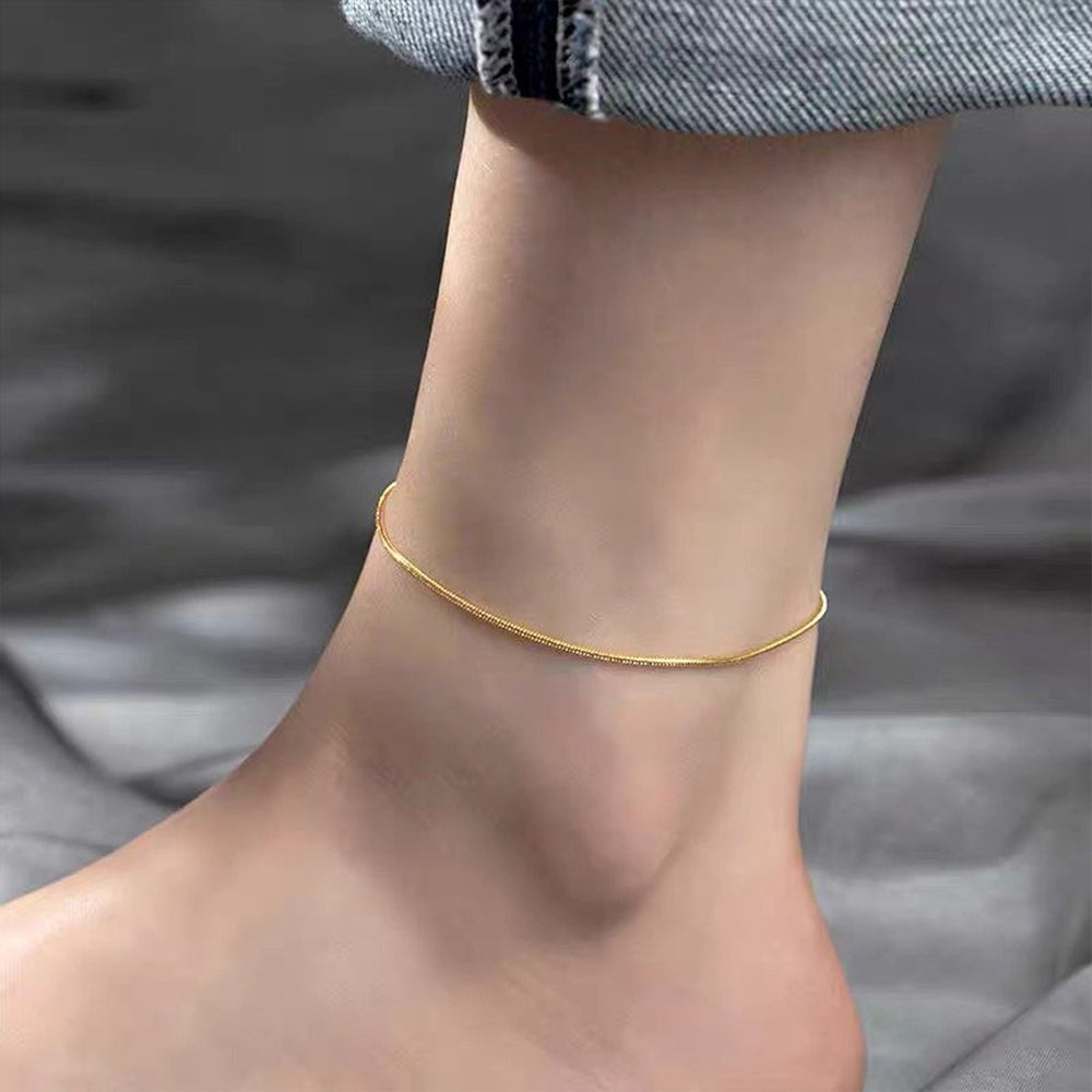 Round Snake Chain Anklet