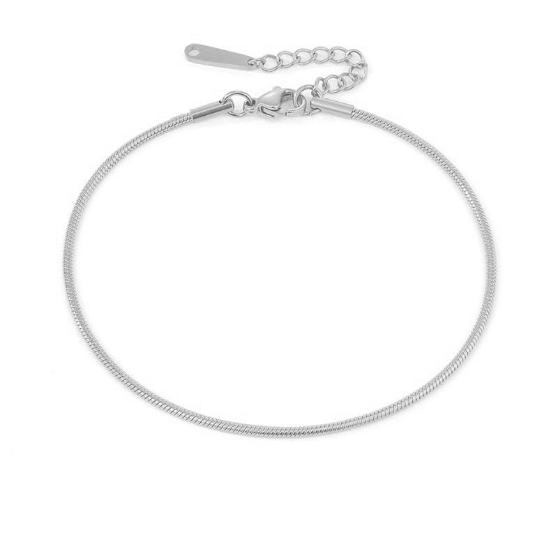 Round Snake Chain Anklet