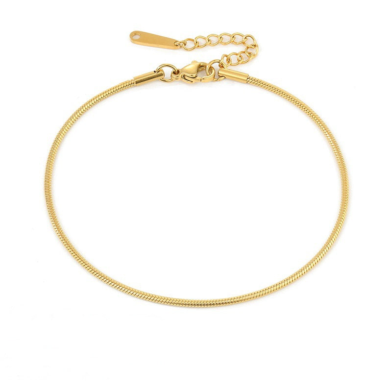 Round Snake Chain Anklet