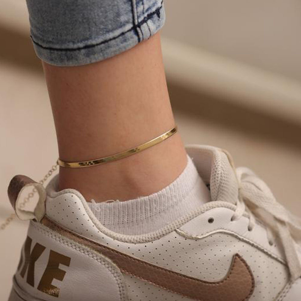 Flat Snake Chain Anklet