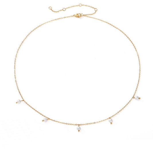 Separated Pearl Necklace